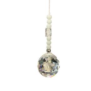 Protetor Ambiente Cristal Facetado Oxalá Branco 40 mm
