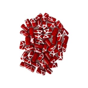 Kit c/ 10 Firmas Desenhada 17mm Xango Vermelho Murano