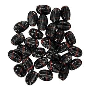 Kit c/ 10 Firmas de Buzios 22 mm Preto Vermelho Murano Guias