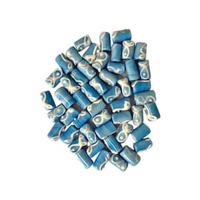 Kit c/ 10 Firmas Desenhada 17mm Iemanjá Azul Murano Guias