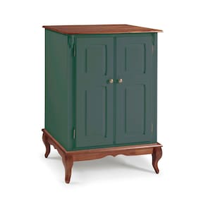 Balcão Adega 2 Portas 1 Gaveta e Pés Luis XV 60814 Hannover Linz Móveis - Verde Musgo/Imbuia