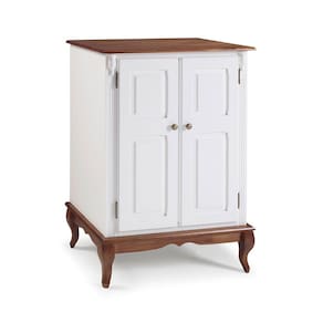Balcão Adega 2 Portas 1 Gaveta e Pés Luis XV 60814 Hannover Linz Móveis - Branco/Imbuia