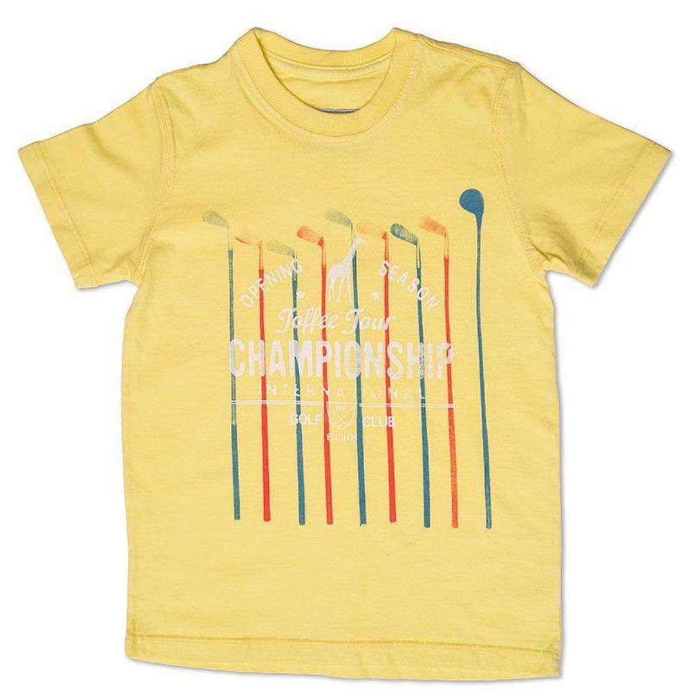 Camiseta Infantil Amarela Tingida Toffee - Nº06