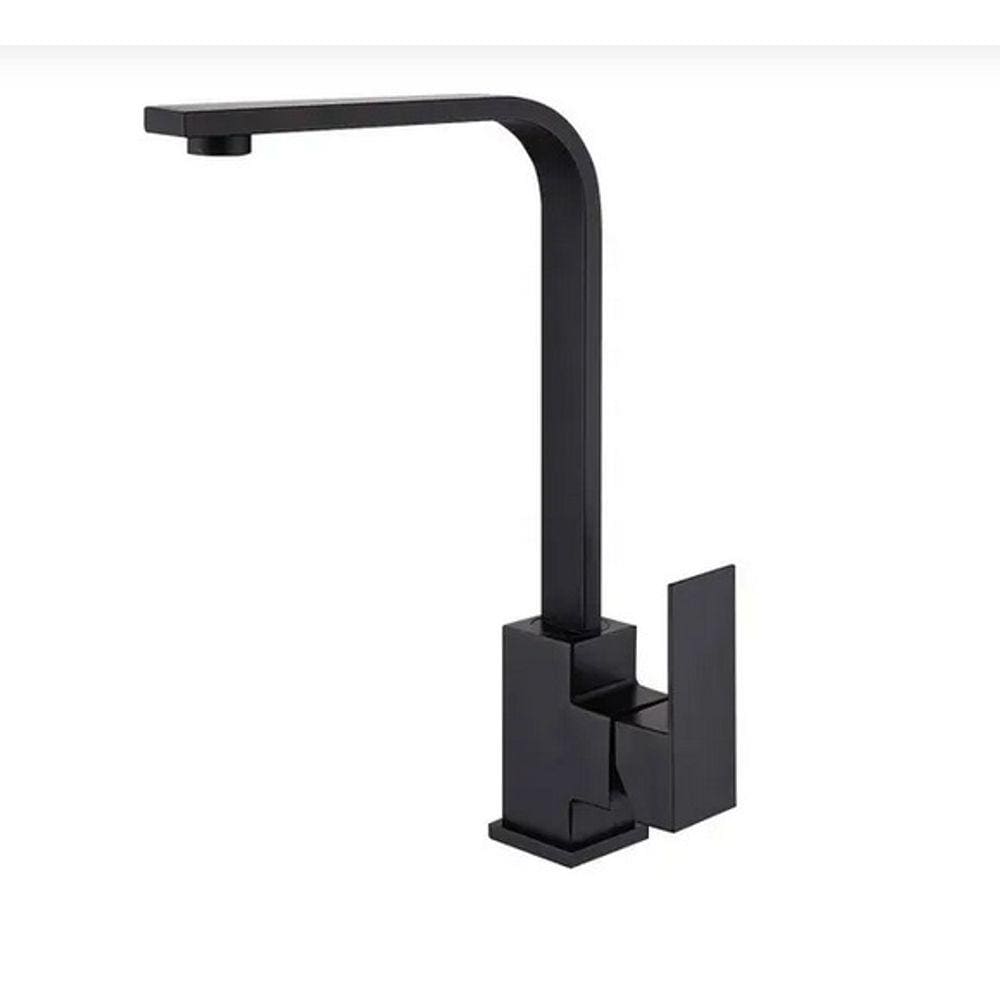 Torneira Gourmet Slim Quadrada Misturador Monocomando Preto Black