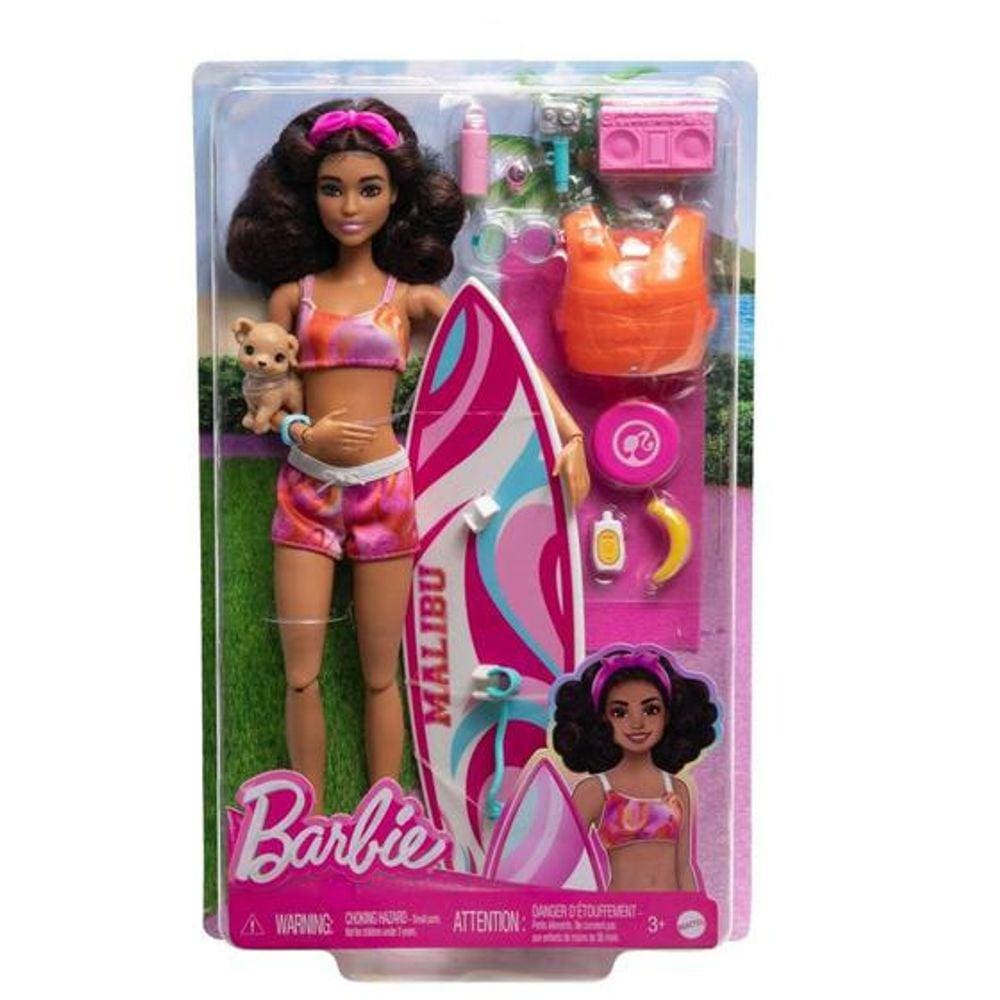 Boneca Barbie Fashion And Beauty Loira Vestido Roxo - Mattel - A