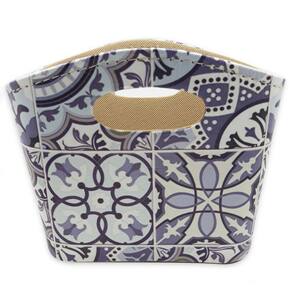 Porta Revista ou Cesto de Flores Bolsa Ladrilhos 20x16cm