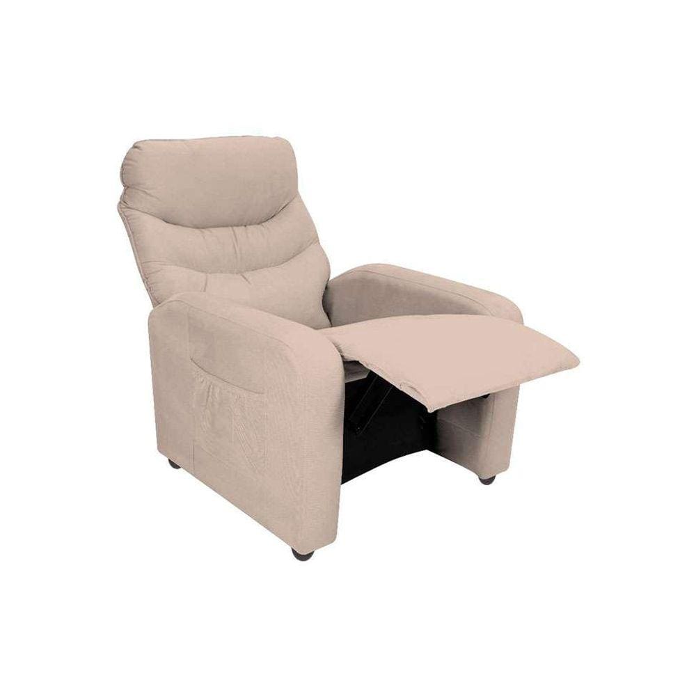 poltrona reclinável punto suede bege