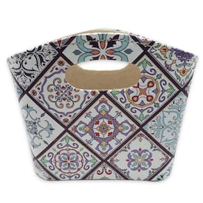 Porta Revista ou Cesto de Flores Bolsa Ladrilhos 20x16cm