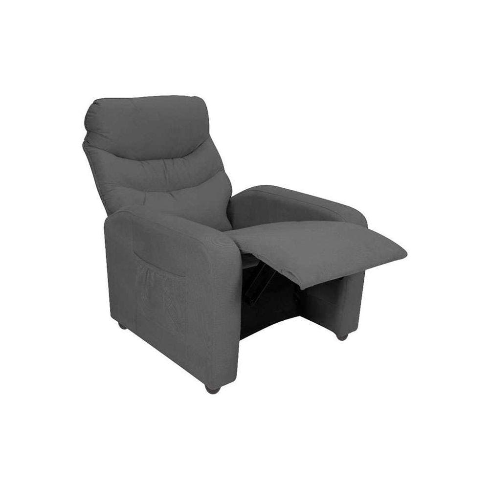 poltrona reclinável punto suede cinza