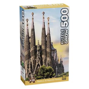 Quebra-Cabeça - 500 Peças - Basílica da Sagrada Família - Grow