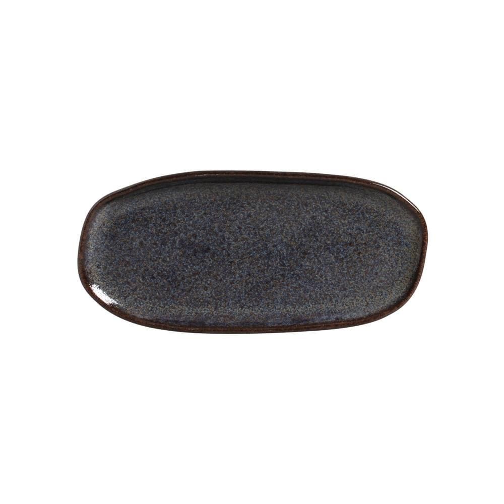 Conjunto c/ 4 Travessas Oval Rasa Pequena Orgânico Titanium 23x11cm