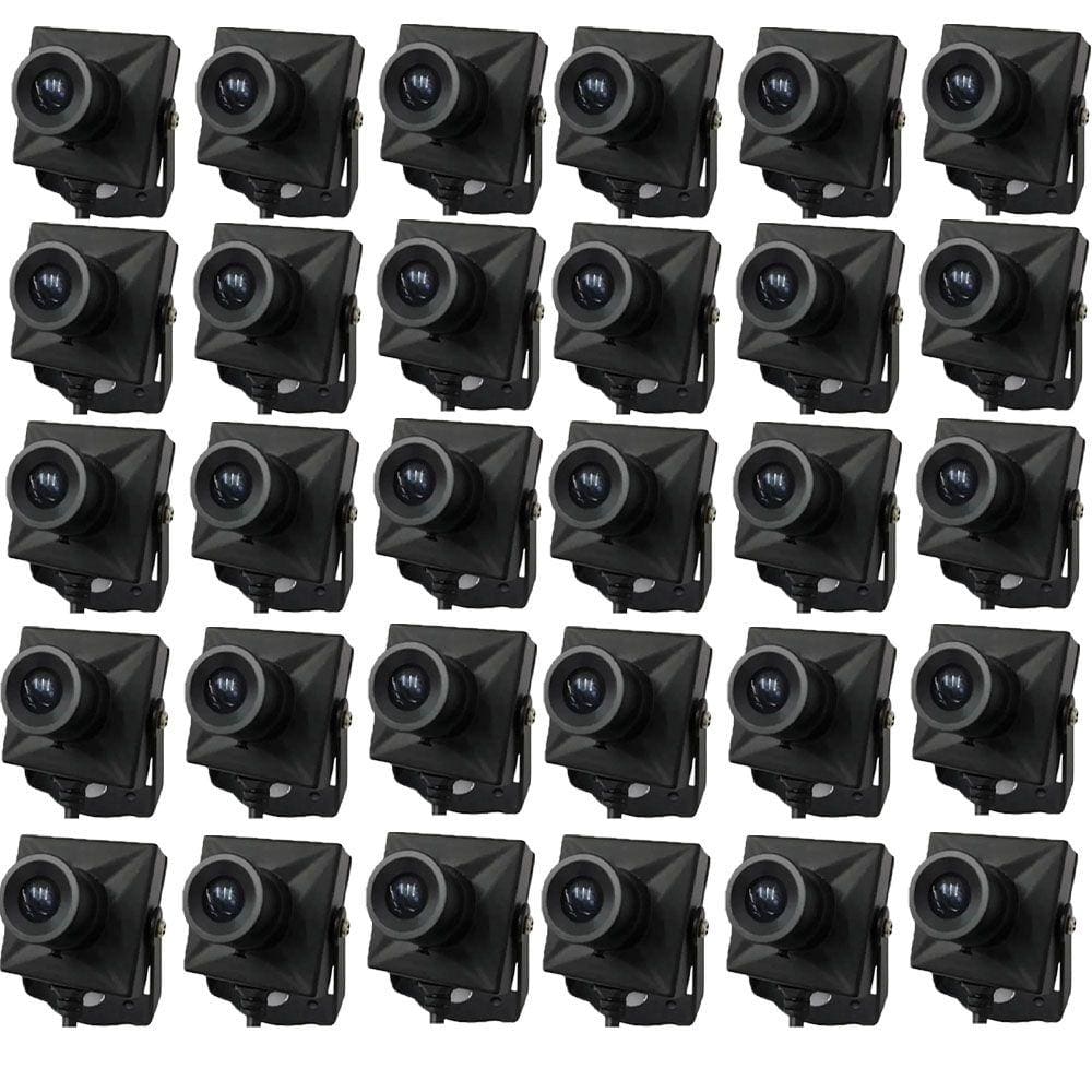 Mini Camera Discreta Kit 30 Uni Filmagem Segurança Preto E Branco Monitoramento
