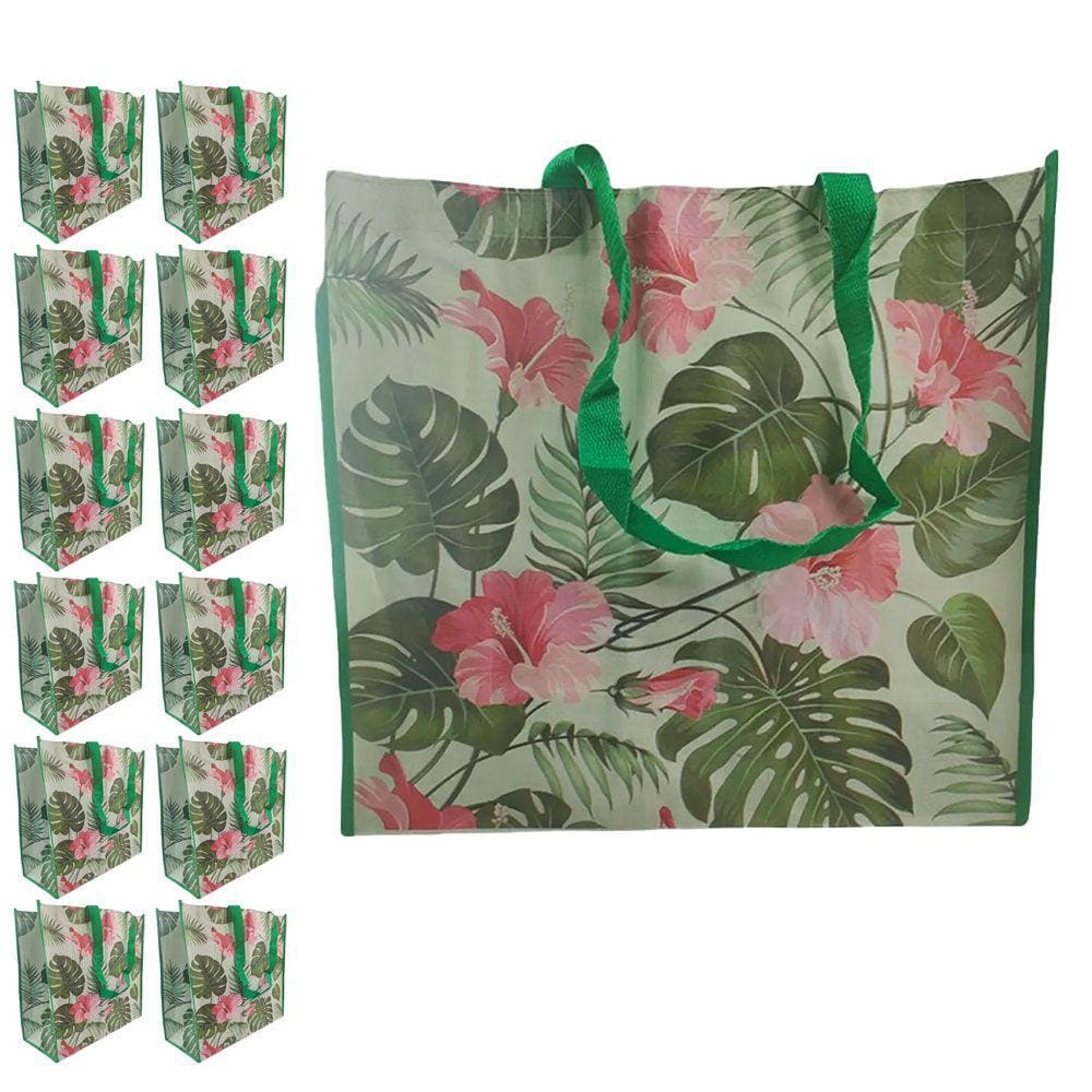 Bolsa Ecobag Sacola Ecologica Resistente Kit 15 Unidades Alça Compras Mercado Feira Pratica Lavavel Reutilizavel Dobravel Facilidade