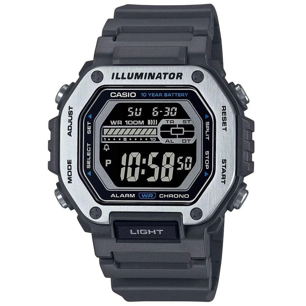 Relógio CASIO cinza digital masculino MWD-110H-8BVDF