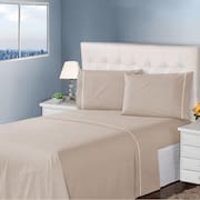 Jogo de Lençol 4 Peças Ponto Palito Queen 400 Fios 1,98 X 1,58 Metros Branco Casa Dona