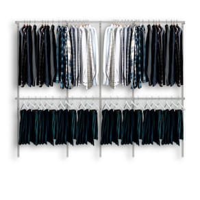 Arara cabideiro aramado trilho parede closet loja suspenso Br 3,10 m