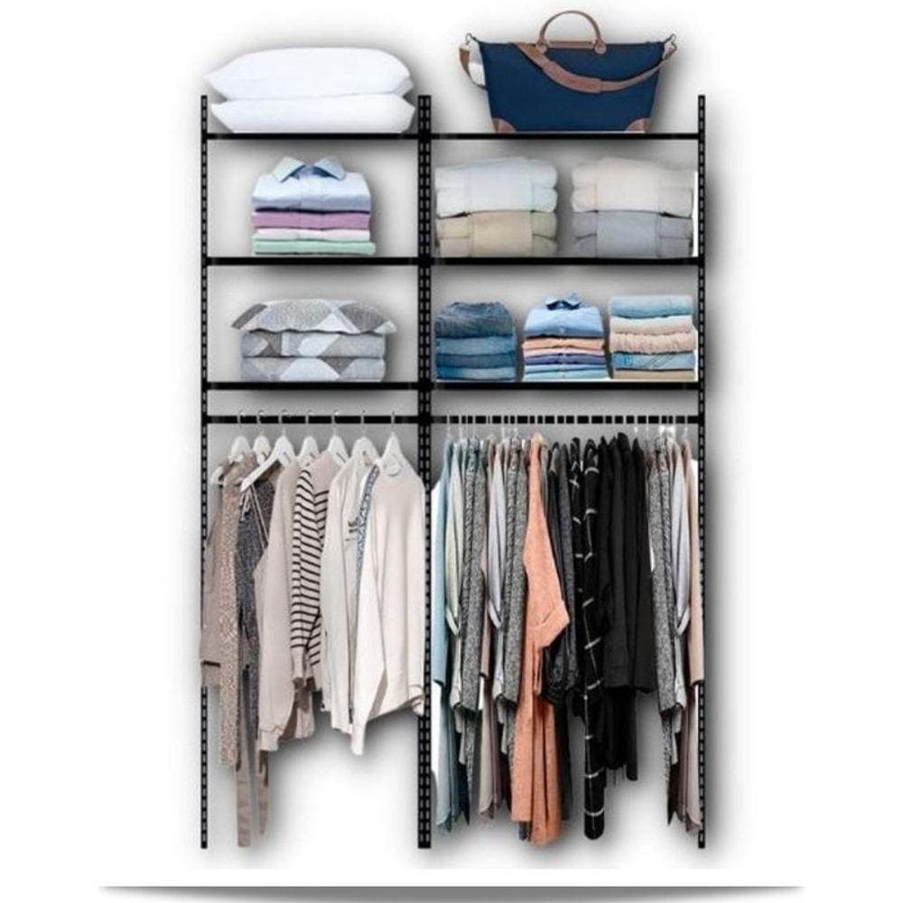 Arara de parede plus - 1,60 Smart Black