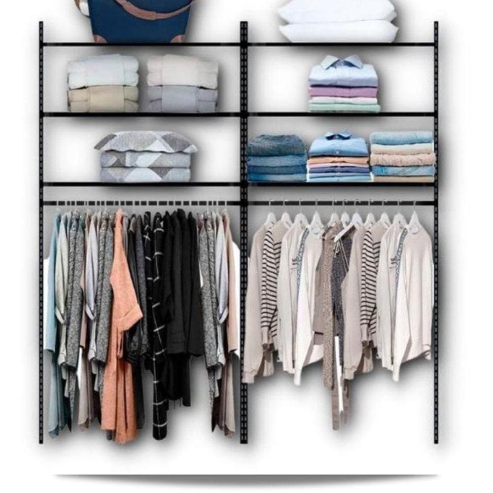 Arara de parede plus - 1,90 Smart Black