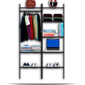 Estante Roupeiro Modulados Aramados Compacto Resistente 1,30m PT
