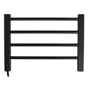 Toalheiro Térmico Bivolt Pequeno Preto Lado Esquerdo Aiello
