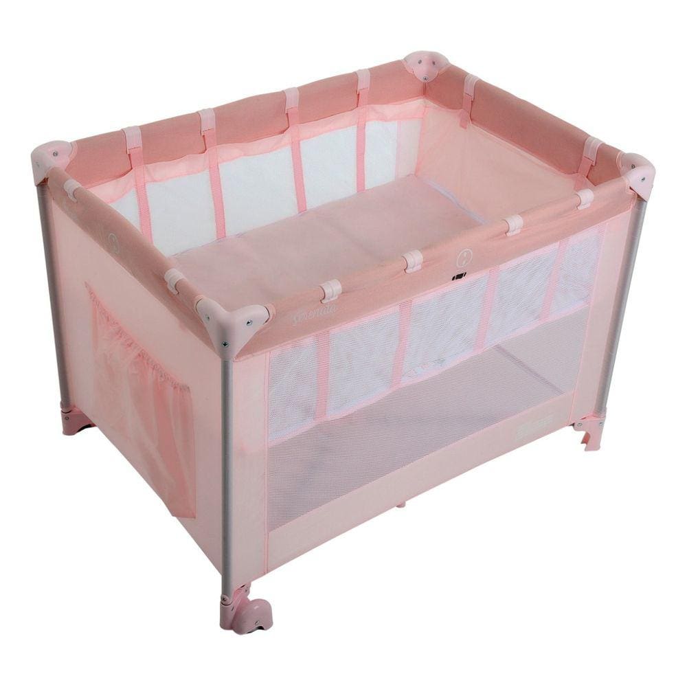 Berço Desmontável Portátil Serenata Pink Burigotto | Casas Bahia