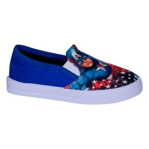 Tênis Infantil Masculino Capitão América Vingadores Marvel Nº30 Cor Azul - Sugar Shoes