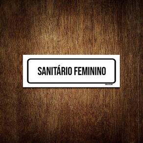 Placa De Sinalização Setor - Sanitário Feminino 23X9