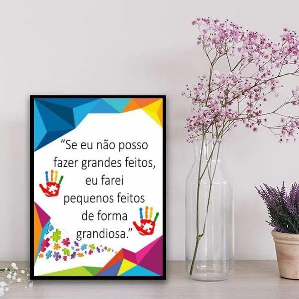 Quadro Autismo Feitos Grandiosos 24X18Cm