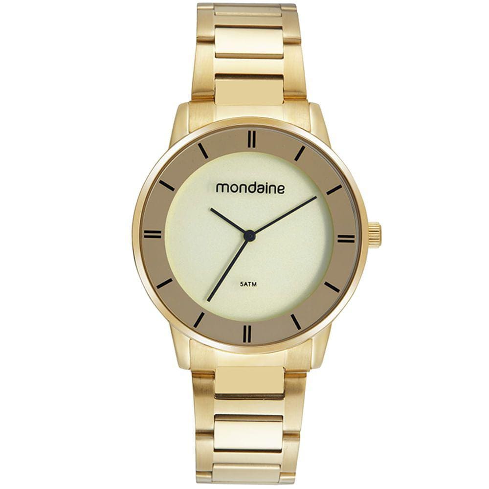 Relógio MONDAINE dourado espelhado feminino 32475LPMVDE1