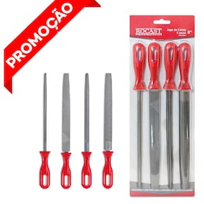 Jogo Com 4 Limas Murças De 8" Polegadas Para Desbaste Metais