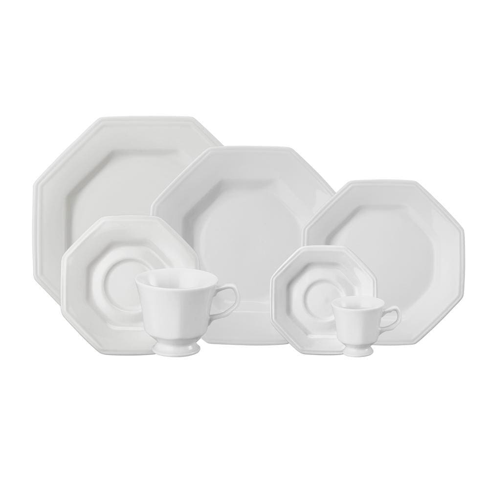 Jogo de Jantar 42 Peças Chá Café Prisma Porcelana Schmidt