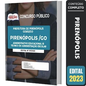 Apostila Pirenópolis Go - Técnico Em Administração Escolar