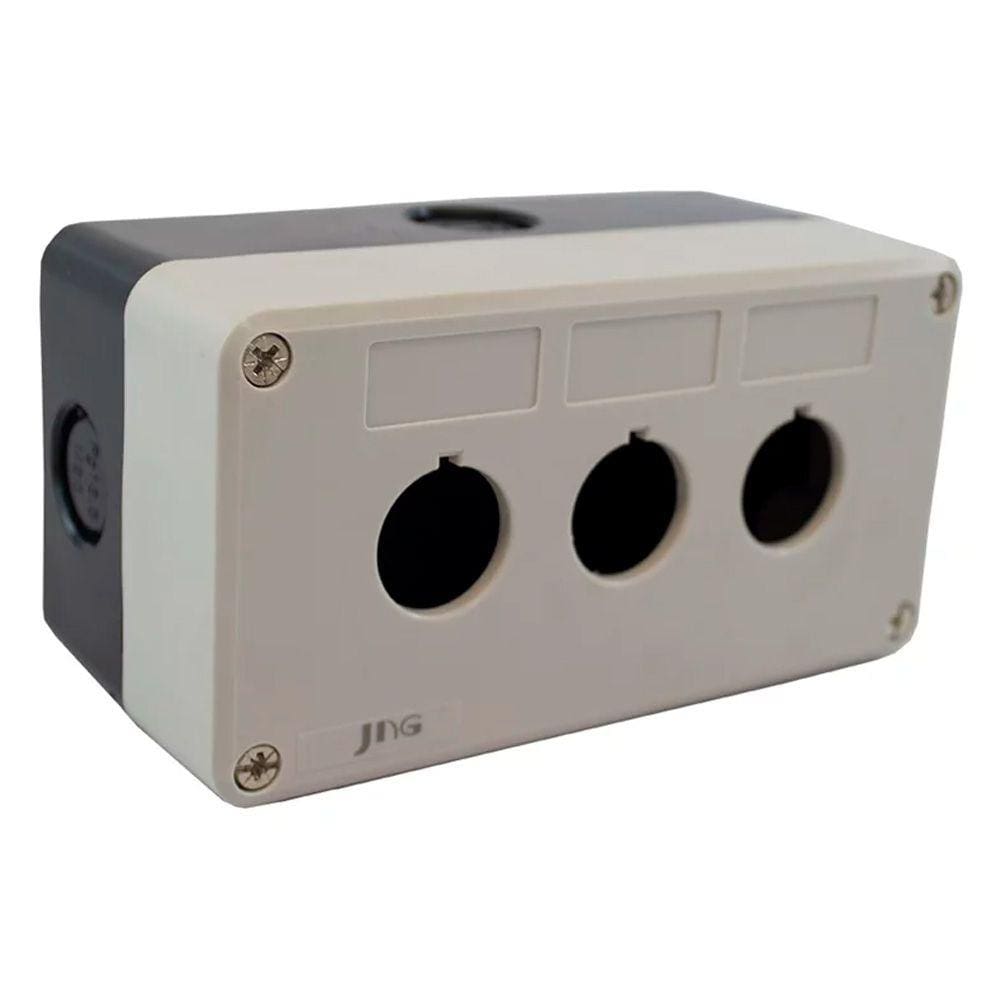 Caixa Plastica de Sobrepor Para Botoeira 22,5mm 3 Postos JNG