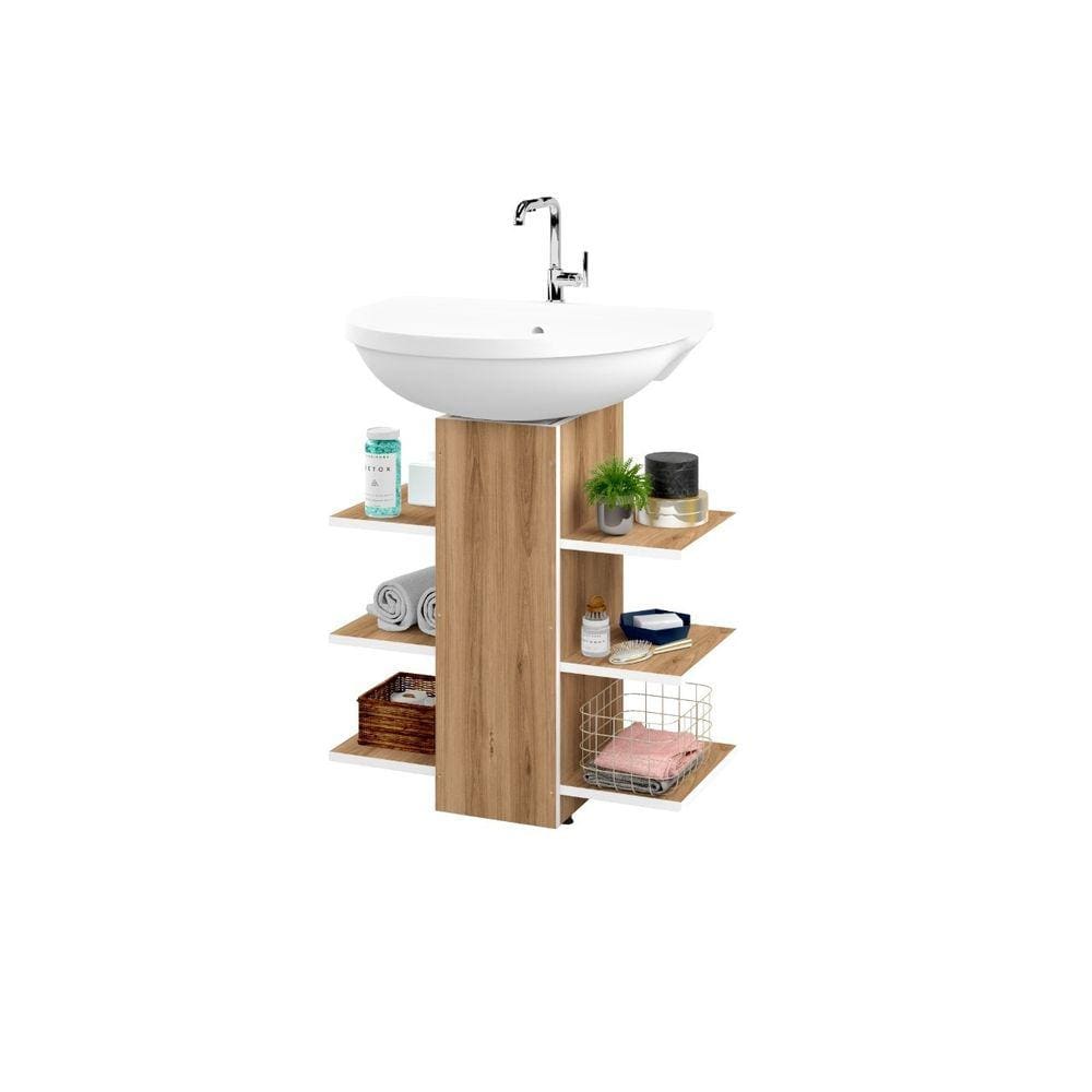 Gabinete Mark Pia De Coluna Nature/Branco – Fabri Móveis