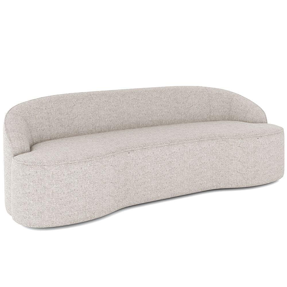 Sofá 4 Lugares Curvo Sala de Estar Living Lótus D02 Linho Cru 260 cm D-461 - Lyam Decor