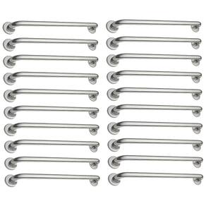 Alça de Apoio Kit 20 Unidades Barra 70cm Inox Deficiente Anti Queda Criança Idoso Suporte Parede Corrimao Segurança Acessibilidade