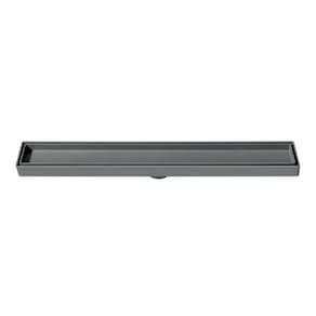 Ralo Seca Piso Invisível 5X50cm Oculto Porcelanato Cinza