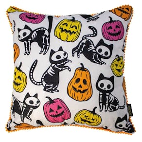 Capa para Almofada  Halloween Personagens 43x43cm Belchior Uniq Colorida