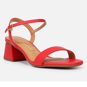 Sandália Vizzano Lisa Salto Bloco Feminina - Vermelho