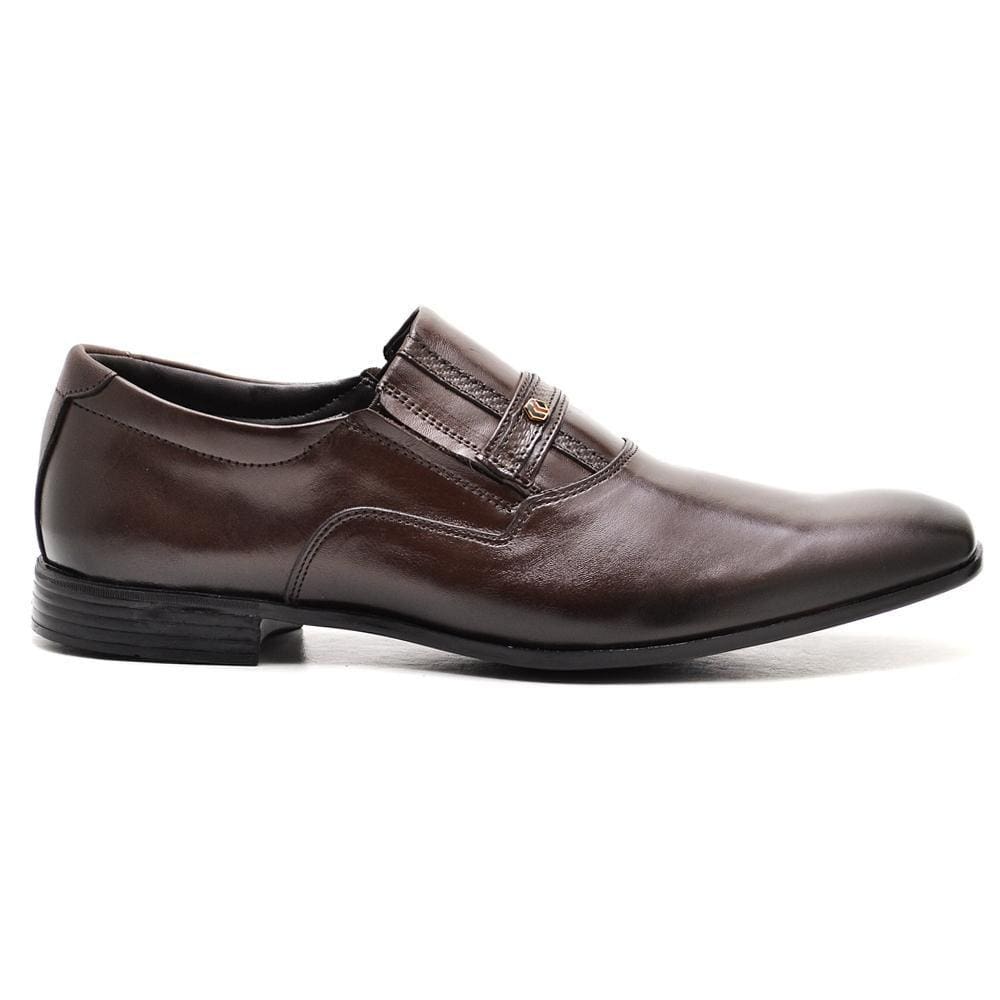 Sapato Social Masculino Couro Cano Curto Confortável Casual