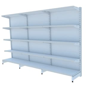 Gondola Parede 160 Kit 3 Metros Branco 15 bandeja Sp Etiquet
