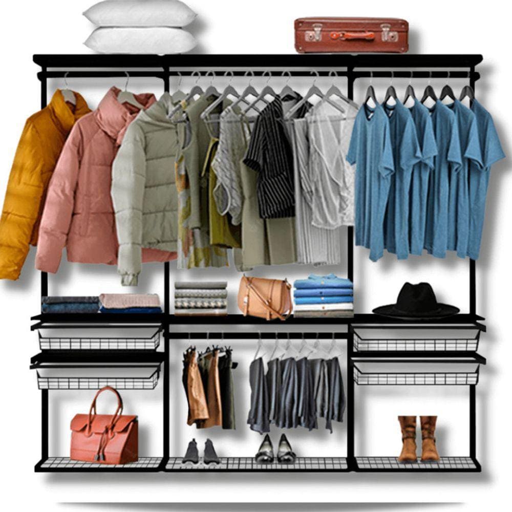 Closet Armário Aramado Modulado Gaveta Prateleira 2,20m PT