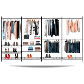 Guarda roupa closet aramado aberto armário modulado roupeiro 3,70 PT