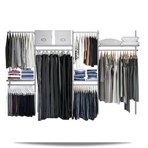 Closet arara aramado trilho parede super resistente moderno 3,10 BR
