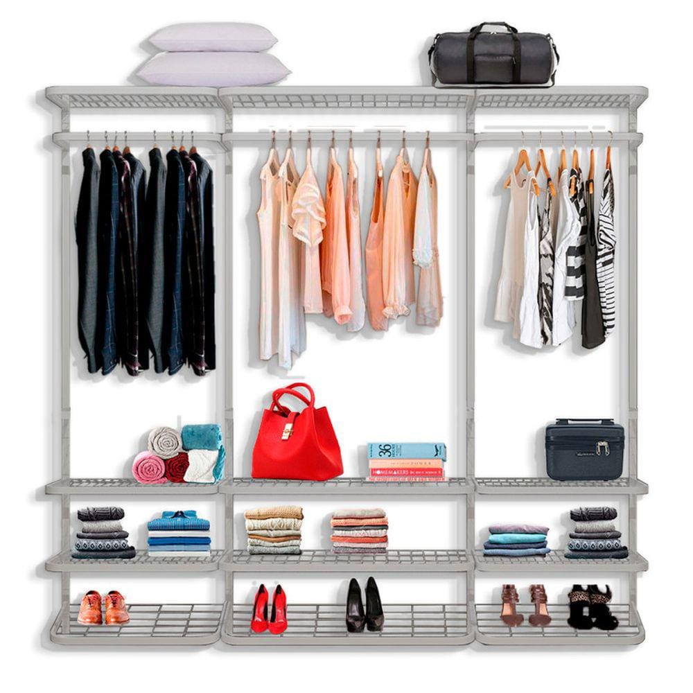 Guarda Roupa closet aramado sem portas CLR285 - 2,20m BR