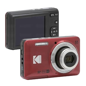 Câmera Compacta Kodak Pixpro Fz55 16mp Full Hd 5x Zoom - Vermelha