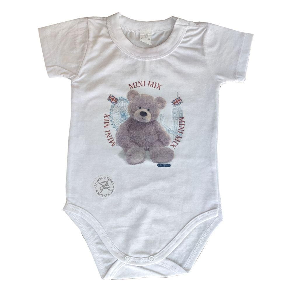 Body Manga Curta Mini Mix Urso Gbaby - GG