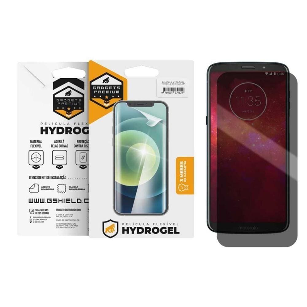 Película Privacidade Hydrogel Para Motorola Moto Z3 Play - Gshield