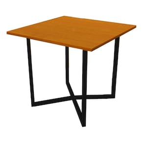 Mesa De Jantar 80x80 4 Lugares Valence Industrial Pés Em Aço