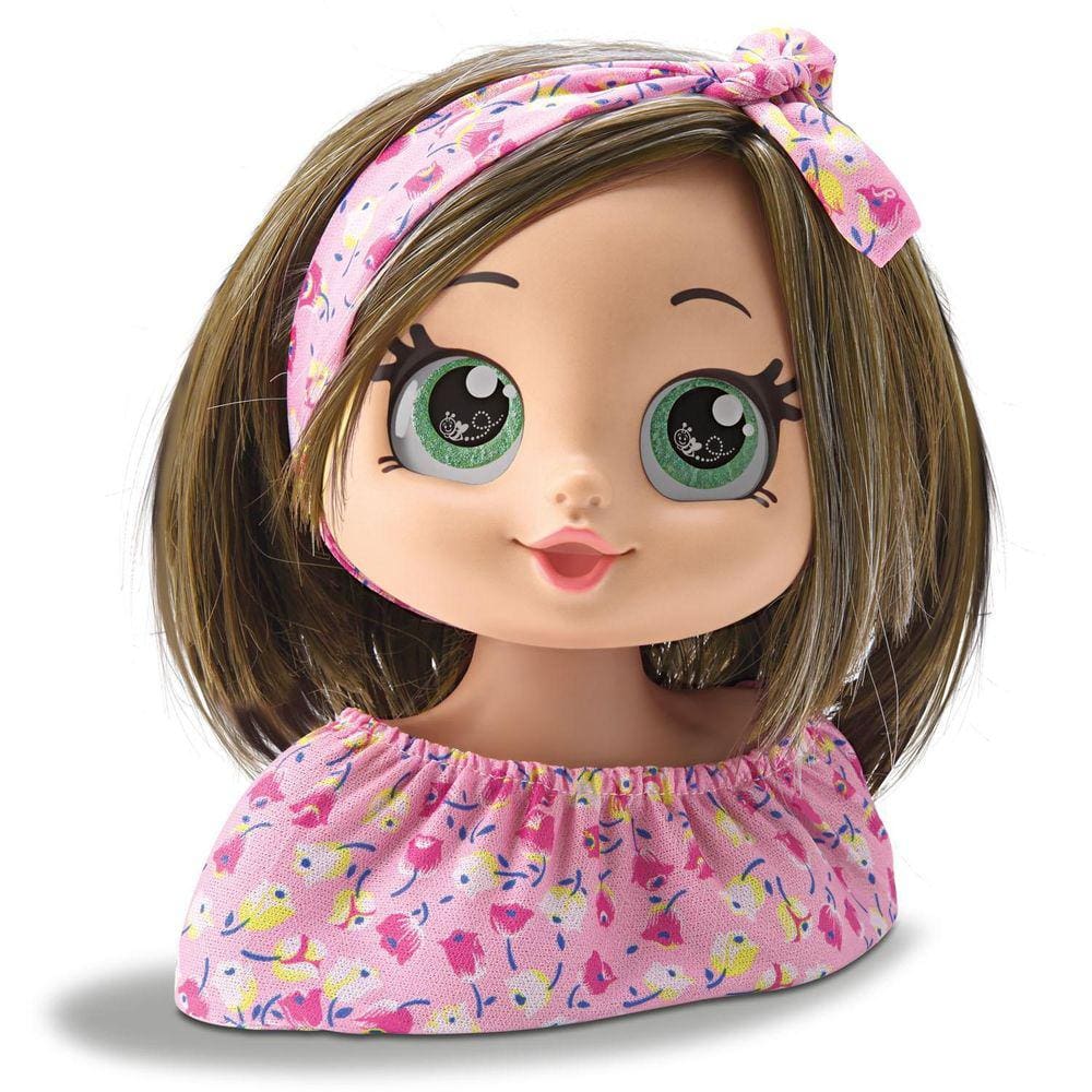 Boneca Busto Brinquedo Menina Maquiagem Penteados Nancy Hair